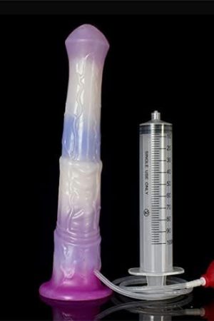 11.22'' Huge Horse Dildo, Lifelike Animal Ejaculating Dildo, Silicone Squirting Dildo With Suction Cup, Flexible Dildo Adult Sex Toy For Couples, Light Purple