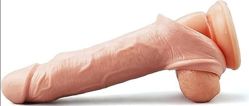 Farhoko Reusable Penis Sleeve Cock Ring Extender, 2.2 Inch Ultra-Soft Penis Enlarger For Couples Sex Toys For Men