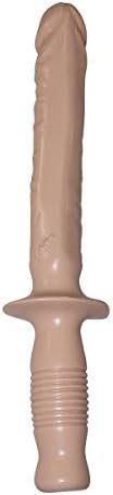 Doc Johnson Classic - Anal Twist - 11.5 Inch - 7 Inch Usable Length - Dildo With Handle - White