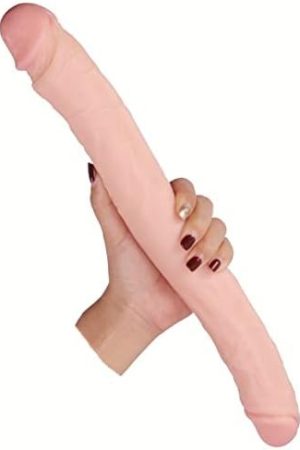 Realistic Double-Ended Dildo Adult Toy Lesbian, 14.96 Inch Double Sided Dildos For Women, Waterproof Flexible Double Dong With Curved Shaft For Vaginal G-Spot And Anal Play (Peter'S Dick)