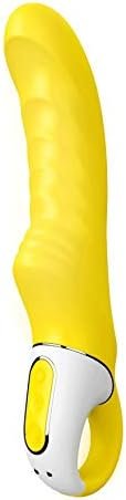 Satisfyer Yummy Sunshine G-Spot Vibrator - Vibrating Dildo, Ribbed Shaft, 12 Vibration Programs, Retaining Ring - Soft Silicone, Waterproof, Rechargeable