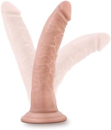 Blush Dr. Skin 7 Inch Realistic Dildo - Soft Lifelike Real Feel - Slim 1.5In. Width - Strap On Harness Compatible Suction Cup For Hands Free Play - Body Safe Female Male Sex Toy For Men Women -Vanilla - Image 3