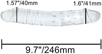 Epichao 9Inches Double Ended Glass Dildo Double Headed Crystal Penis G-Spot Stimulator Sex Pleasure Wand - Image 2