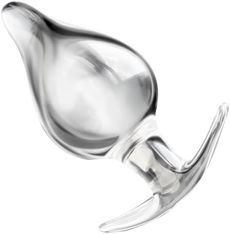 Large Butt Plug,Crystal Glass Anal Plug,Anal Trainer,Bum Plug,Crystal Butt Plug,Anal Expander Training Sex Toys Anal Masturbation Plug For Men Women Gay And Couples (Clear Glass)