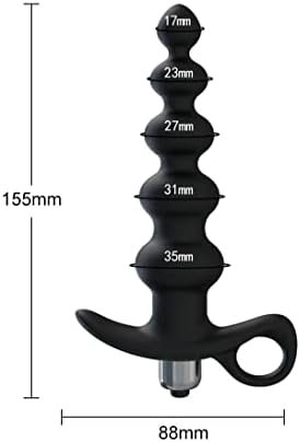 Vibrating Anal Beads Butt Plug, Silicone 16 Powerful Vibration Anal Sex Toy Waterproof Design Contain With Bullet Vibrator For Adult Men Women - Image 2