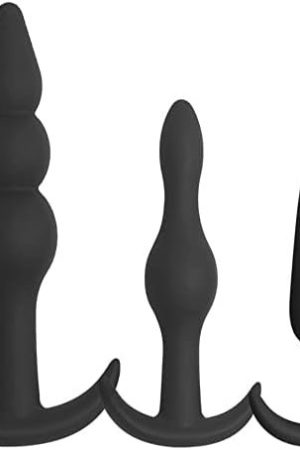 Silicone Anal Plug Pack Of 3 Silicone Anal Beads Plugs Kit Trainer Set For Beginners Advanced Users With Flared Base Prostate Sex Toys For Adult Sex Toys