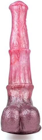 Soft Flexible Big Size Multi Color Artificial Horse Dildo Anal Toy Color Mixed Silicone Made With Suction Size L (L) - Image 3