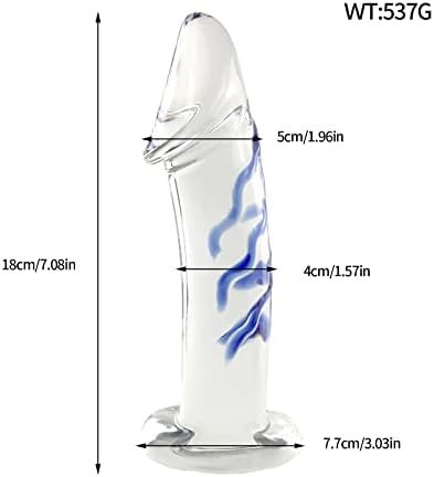 Crystal Swirl Dildo - Big Glass Anal Butt Plug Dildo For Female Masturbation G-Spot Stimulation Vaginal Sex Toys - 7 Inch - Image 2