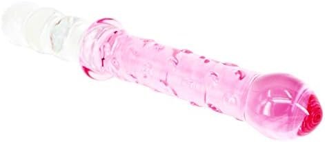 Glass Dildo Anal Butt Plug, Eastern Delights Pink Style Sensuality Crystal Personal Massagers Adult Sex Toys (7.5In Round Base) - Image 3