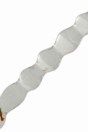 9 Inch Ribbed Glass Dildo And Water Based Lubricant (1 Oz)