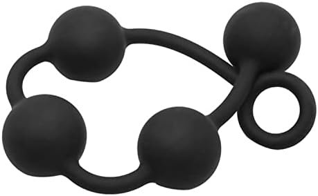 1Pc Big Silicone Anal Plug Anal Beads Unisex Butt Plug Expander Toys With 4 Balls (L)