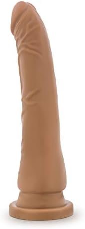 Blush Dr Skin - 8.5 Inch Long Real Feel Soft Realistic Dildo - Slim 1.5 Inch Width - Strap On Harness Compatible Suction Cup For Hands Free Play - Body Safe Adult Sex Toy For Women Men Couples - Mocha - Image 3