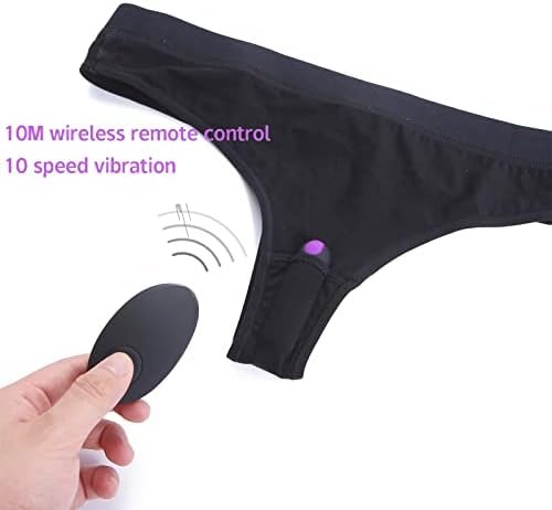 Hxfivver Remote Control Vibrator Panties, Vibrating Panties Eggs, Rechargeable Butterfly Bullet Clitorals Stimulator For Women Dildo Massage Wearable Clit G Spot Adult Sex Toys Couples, Black - Image 2