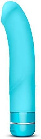 Blush Beau - 8.5 Inch Platinum Puria Silicone Deep Rumbly Vibrating Dildo - Curved For G Spot - Ipx7 Submersible Waterproof - Stimulating Ultrasilk Smooth Vibrator Sex Toy For Women Men Couples - Blue - Image 3