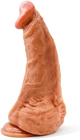 10 Inch Lifelike Silicone Dildo Adult Sex Toys For Women Or Men, Thick Anal Dildos With Strong Suction Cup Realistic Penis With Curved Shaft And Balls For Throat Trainer And G-Spot Stimulation