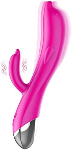 Puwcbze G-Spot Rabbit Vibrator Dildo With 6 Vibration Modes, Nipple Massager For Soft Silicone, Waterproof Rechargeable Adult Sex Toys For Women