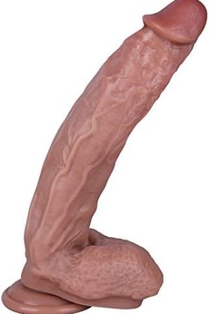 Realistic Dildo, Adult Sex Toy For Vaginal G-Spot Stimulation With Strong Suction Cup, Anal Toy And Blowjob Practice (Black)