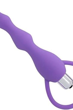 Vibrating Silicone Anal Beads Black