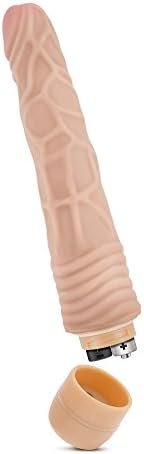 Blush Dr Skin Vibe 12 - Real Feel Realistic 8 Inch Vibrating Dildo - 1.5 Inch Width - Ipx7 Waterproof - Soft Body Safe - Multi Speed Bendable Vibrator - Sex Toy For Women Men Couples - Beige - Image 3