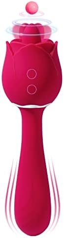 Adult Sex Toys Women Sex Vibrator-Rose Sex Stimulator For Women,Rose Tongue Licking Vibrator Vaginal G Spot Dildo Vibratorwith 9 Licker Patterns & 9 Strong Vibration, Waterproof, Usb Charging, Perfect