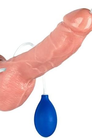 Squirting Realistic Cock- Squirting Ejaculating Dildo - Couples Sex Toy Penis - With Large Suction Cup - 9-Inch Flesh Color