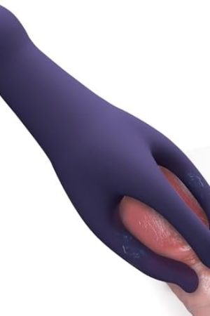 Male Masturbator Penis Vibrator, Fingertip Glans-Scratch, Soft Mens Sex Toys Penis Training Stimulator With 10 Modes Vibrating