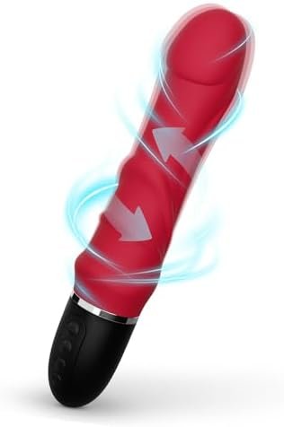 Realistic Dildo Vibrator, 10 Powerful Vibration Modes For Clitoral And G-Spot Stimulation, 9.3 "Dildo Female Vibrator For Multiple Stimulation, Adult Sex Toys And Games (Red)
