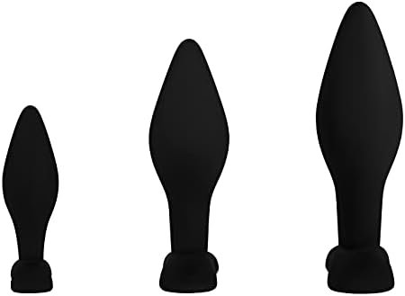 Eis Anal Plug Set Of 3 - Silicone Butt Plug, Increasing Length And Diameter, Narrow Tip, Conical Shape, Wide Base, Anal Training - Suitable For Beginners And Connoisseurs (3.7 Inches - 5.7 Inches) - Image 3