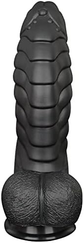 Realistic Dildo Safe Soft Silicone Material Adult Sex Toys Penis 2 Balls Strong Suction Cup Hands-Free Play Discreet Package(Black) - Image 2