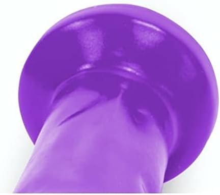 Lickerlish Premium Silicone Dildo With Suction Cup, Purple (8" Rummy Fatty) - Image 2