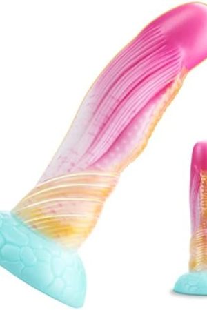 8.5" Fantasy Realistic Dildo, Ultra-Soft Monster Dildos With Large Suction Cup For Hands-Free Play, Lifelike Thick Dragon Dildo Harness Compatible Sex Toys For Men, Women G-Spot & Anal Play