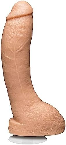 Doc Johnson Signature Series - Jeff Stryker - 10 Inch Realistic Firmskyn Dildo With Removable Vac-U-Lock Suction Cup - F-Machine & Harness Compatible - For Adults Only, Vanilla