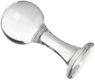 Nopnog Crystal Glass Anal Plug - Transparent Anal Beads - Prostate Massager, 5 ร 2.36 Inch