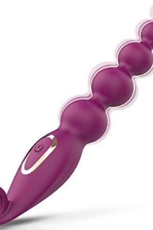 Adults Vibrating Anal Beads Butt Plug, Graduated Design Silicone Anal Vibrator With 7 Vibration Modes For Adult Men