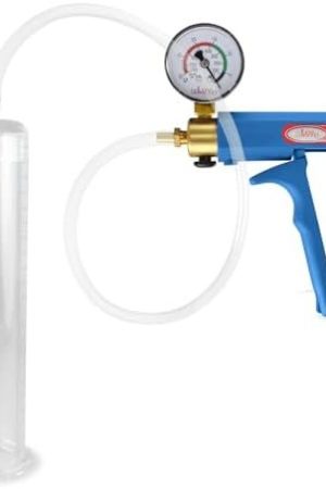 Leluv Maxi 9" X 1.75" Penis Pump With Vacuum Gauge Blue Handle