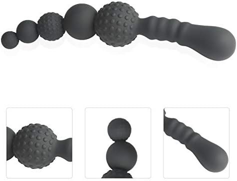 Anal Beads, Silicone Anal Butt Plug With Safe Handle And Particles G-Spot Massager For Men Women - Image 3
