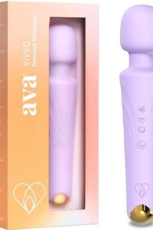 Ava Vibrator Wand Sex Toys [Clit Stimulator Vibrators] Vibrator For Woman | Sex Toy | Gifts For Women | 20 Patterns & 8 Speeds Of Pleasure | Quiet & Small | Adult Sex Toys -Premium - Black