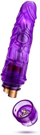 Blush B Yours Vibe 3 - Feels Real Realistic 7.75 Inch Vibrating Dildo - 1.75 In Width - Ipx7 Waterproof - Soft Flexishaft Bendable Multi Speed Vibrator - Sex Toy For Women Couples - Clear Purple - Image 3