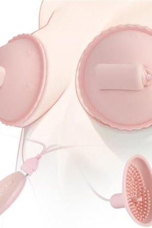 Nipple Toy Vibrator, Vibrating Nipple Transparent Clamps Sucking Stimulator Massager With 10 Powerful Vibration,Rechargeable Adult Sex Toys For Women Couples Pleasure (Pink 2 In 1 Style)