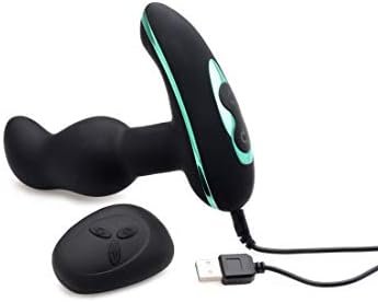 Prostatic Play Rimsation 7X Silicone Prostate Vibrator With Rotating Beads, Black - Image 3