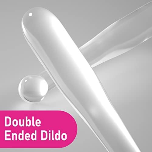 Glass Butt Plug Anal Dildo Pleasure G-Spot Wand Baseball Bat Shaped Double Ended Dildo Prostate Massager Fetish Masturbation Sex Toy For Women Men Tjijp (L) Transparent - Image 3