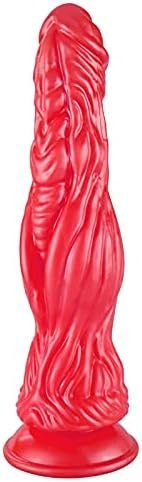 Soft Dildo Women Masturbation With Suction Cup For Hands-Free Play, False Penis Vaginal G-Spot Prostate Massager Adult Toys For Female Pleasure And Couples Bed Games (Red)