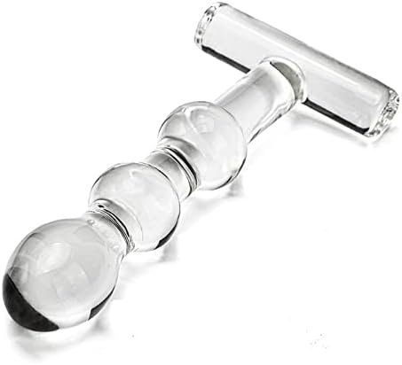 Glass Dildo Crystal G-Point Stimulation Massage Stick Anal Sex Toys, Yellow Glass Anal Butt Plug For Lovers