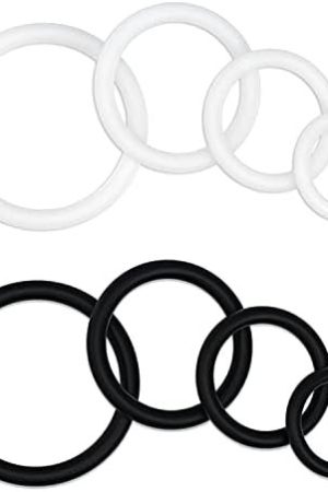Penis Ring Cock Ring Set For Men Sex, Pattnium Longer Harder Stronger Erection Cock Ring For Sex Men Erection Enhancing And Orgasm Sex Toy ( Black & Clear )