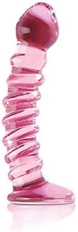 Icicles No 28 Hand Blown Glass Dildo And Water Based Lubricant (1 Oz.)