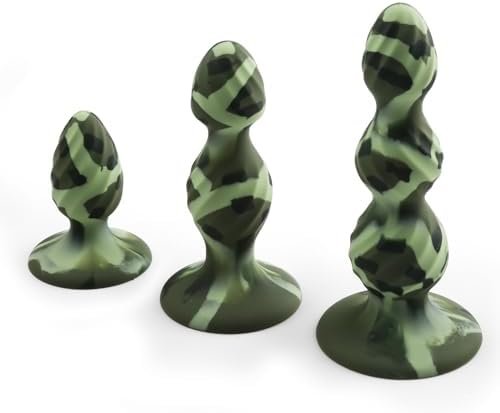 Anal Toy Plug Trainer 3Pcs- Silicone Anal Plug Set For Beginner, Butt Plug Training With Strong Suction Cup Base, Prostate Massager Anal G-Spot Adult Sexy Toys Butt Plugs For Women Man And Couples