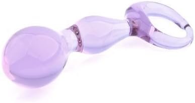 Wowlife New Designed Purple Glass Dildo Butt Anal Anus Plug Glass Crystal Wand - Image 2