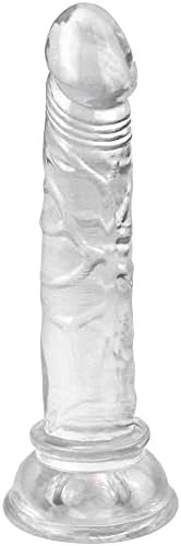 Small Realistic Dildo 5.7 Inch Mini Penis, Liquid Silicone Prostate Massager Clear Texture Double-Layer Beginner Waterproof Liquid Silicone | Butt Plug