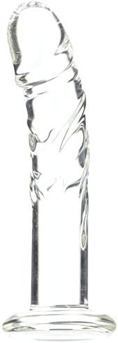 Spartacus Blown Medium Realistic Glass Dildo, Clear
