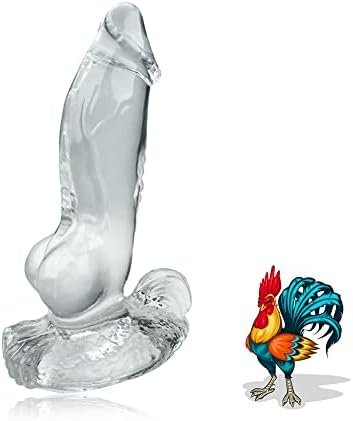Soft Realistic Dildo With Powerful Suction Cups T-Explorer Clear Flexible Dildo Anal Dildo Monster Dildo Realistic Penis G-Spot Stimulation Dildos Anal Butt Plug Sex Toys For Women And Couple (L)